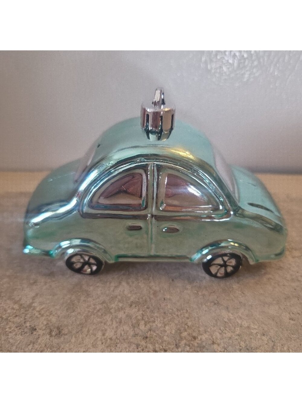 Volkswagon Beetle VW Bug Christmas Ornament Green Plastic